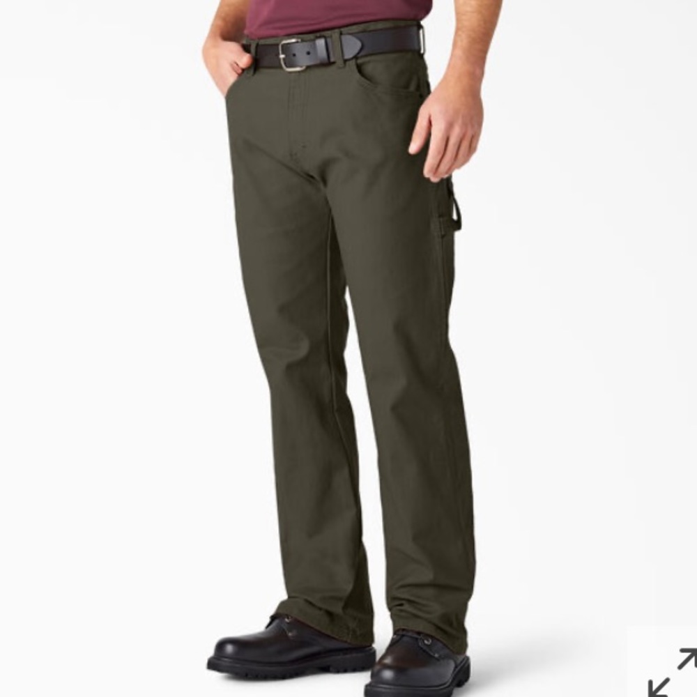 NEW DICKIES Relaxed Fit Straight Leg Heavyweight Duck Carpenter Pants SIZE:38x30